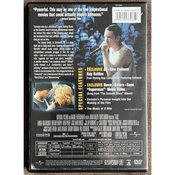 8 Mile (DVD) - Eminem, Kim Basinger, Mekhi Pfeiffer - Picture 2 of 5